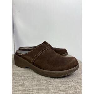Mephisto Shoes Womens 6.5 Geike Clogs Slip On Brown Suede Air Relax Portugal‎